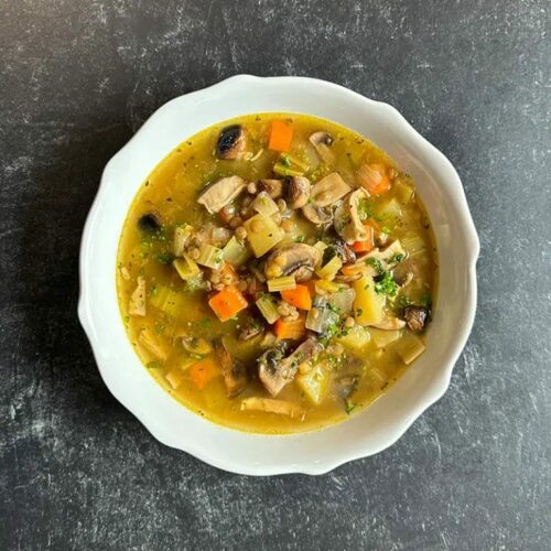 mushroom-lentil-soup