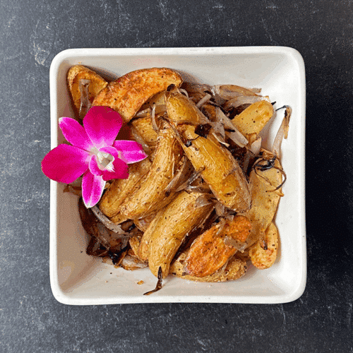 Steakhouse Fingerling Potatoes and Roasted Shallots
